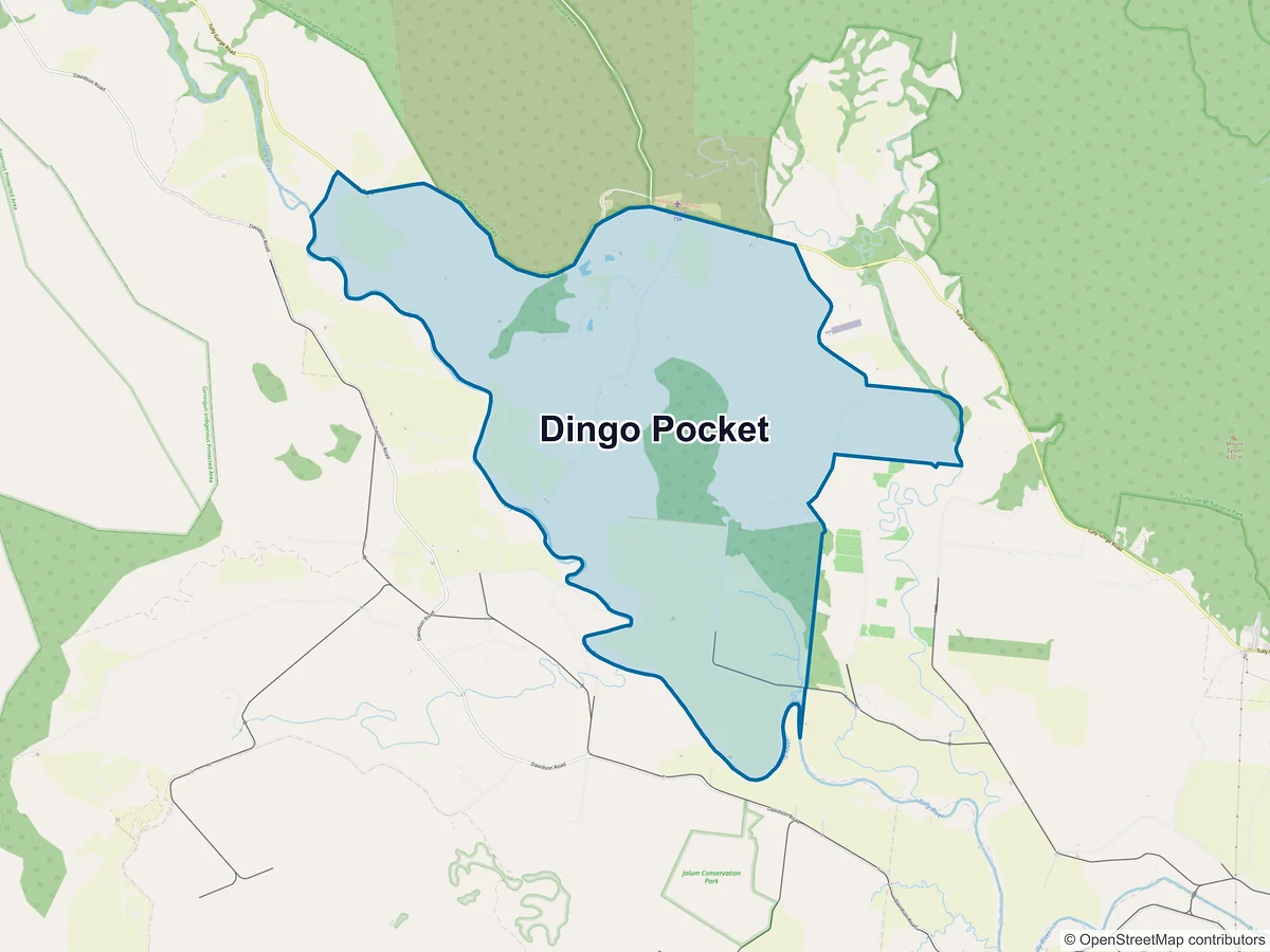 Map of Dingo Pocket, QLD, Australia