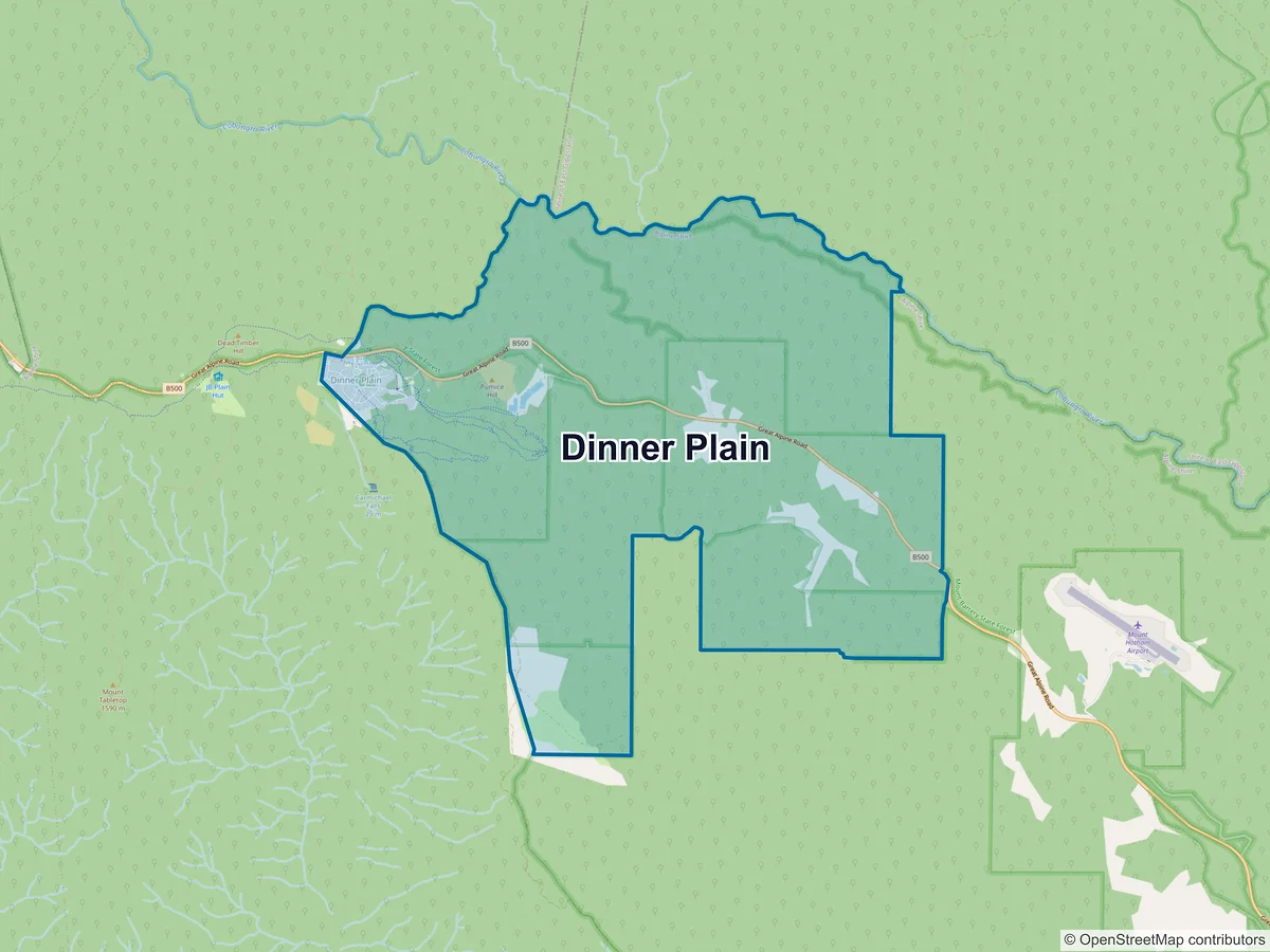 Map of Dinner Plain, VIC, Australia