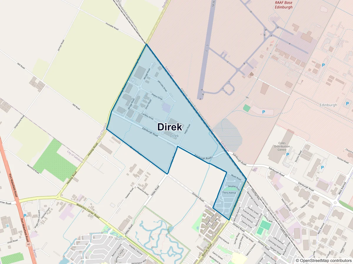 Map of Direk, SA, Australia