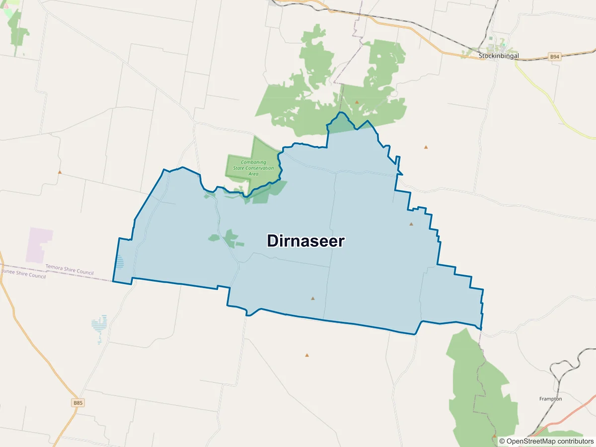 Map of Dirnaseer, NSW, Australia