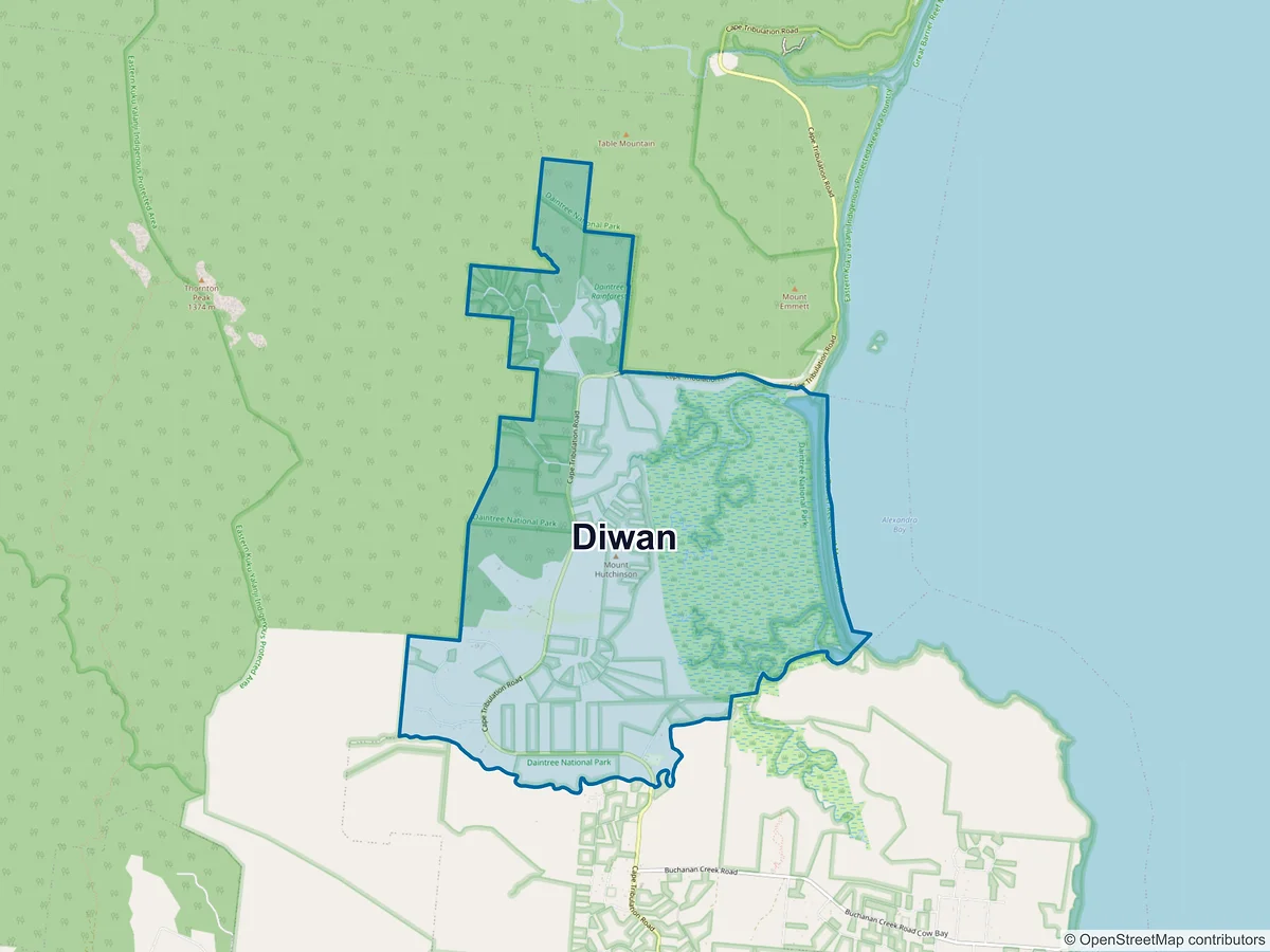 Map of Diwan, QLD, Australia