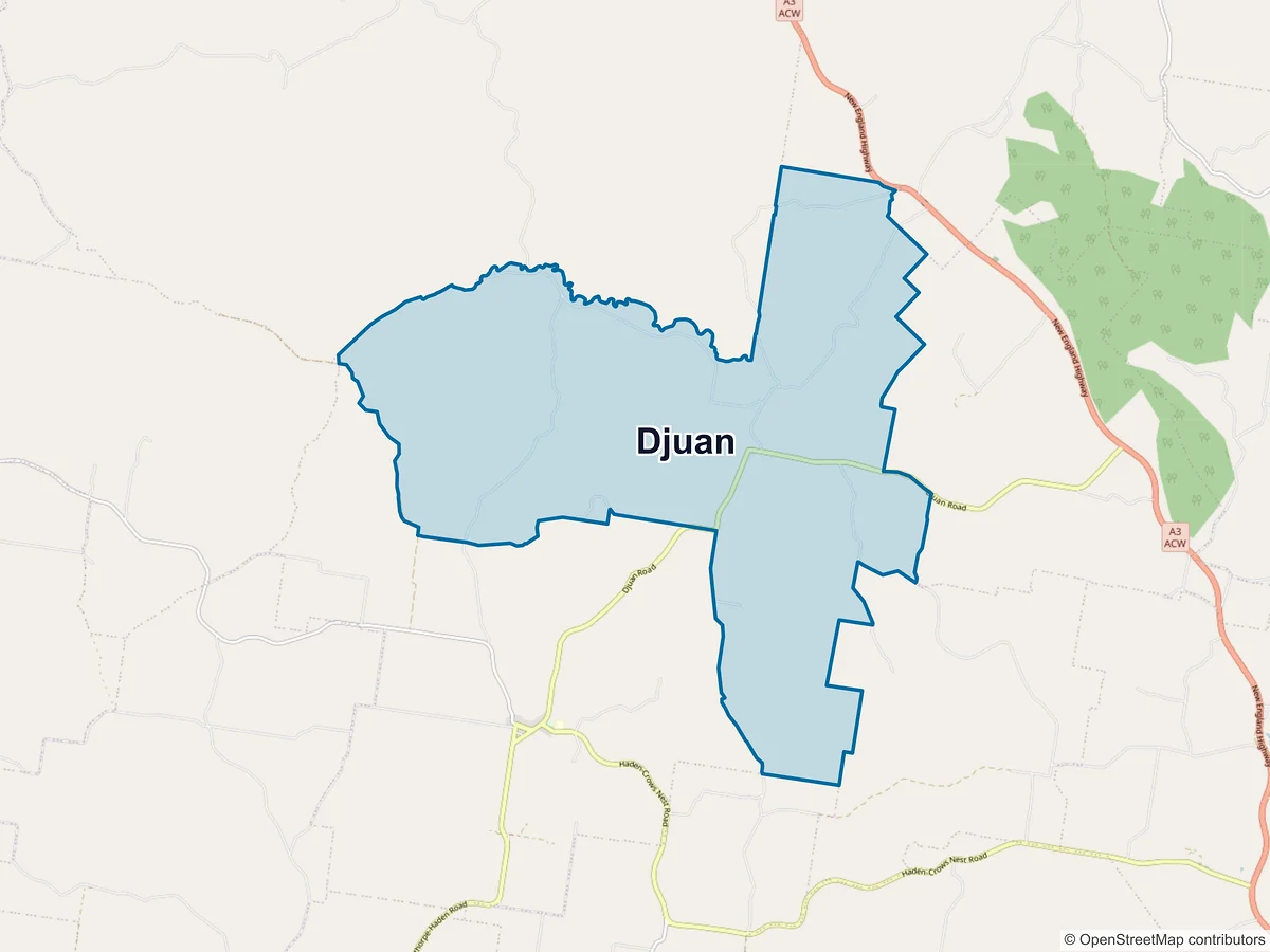 Map of Djuan, QLD, Australia