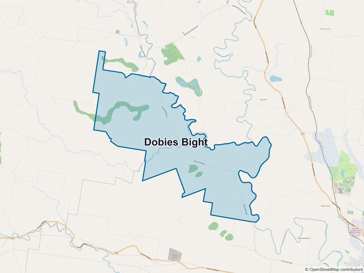Map of Dobies Bight, NSW, Australia