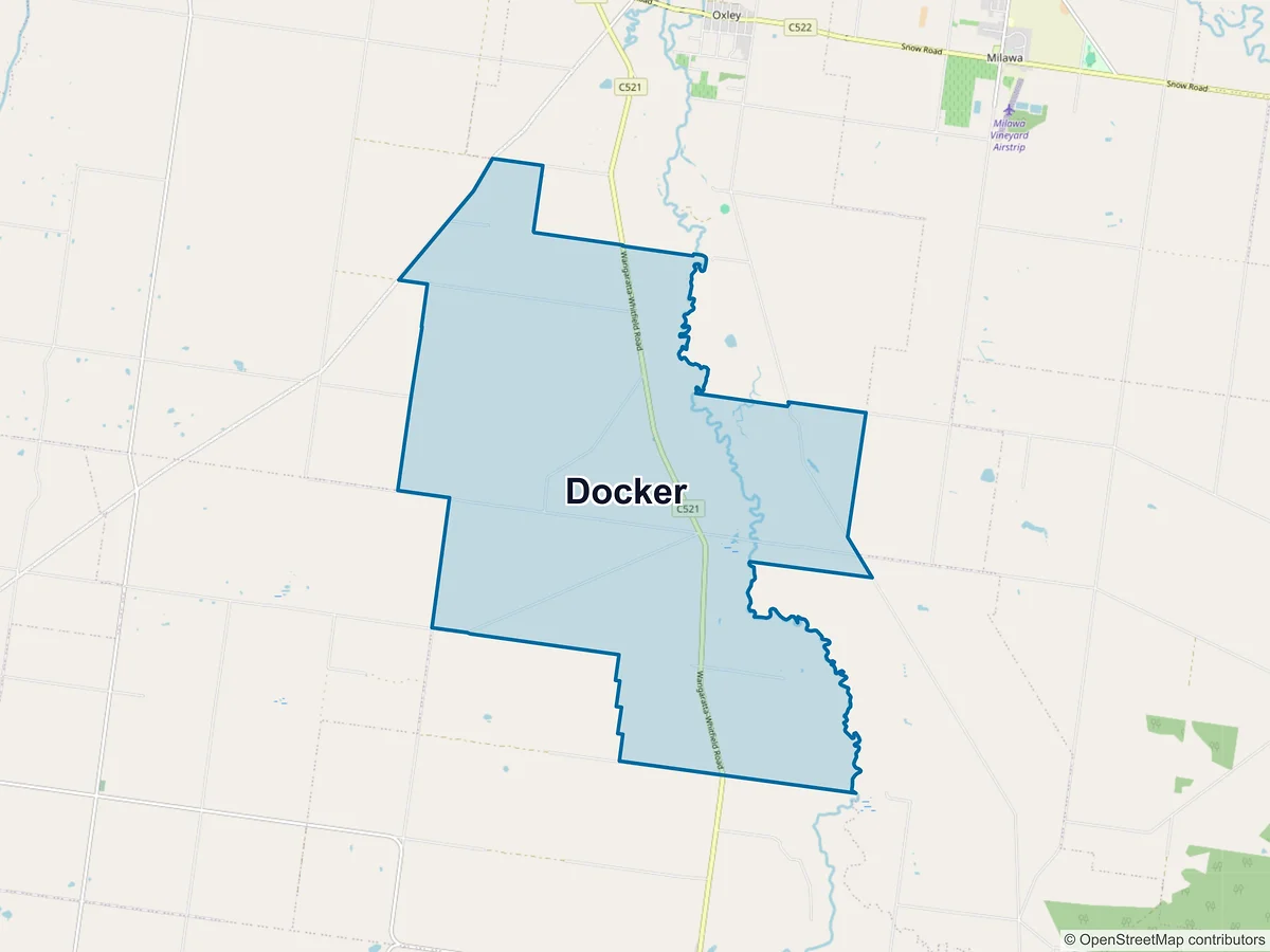 Map of Docker, VIC, Australia