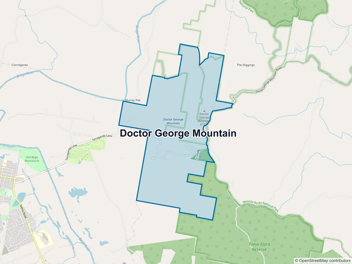 Map of Doctor George Mountain, NSW, Australia