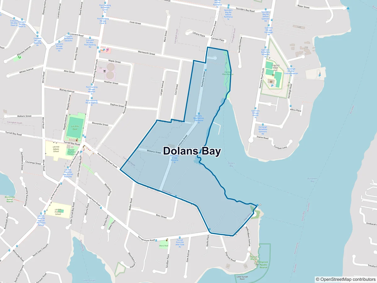Map of Dolans Bay, NSW, Australia