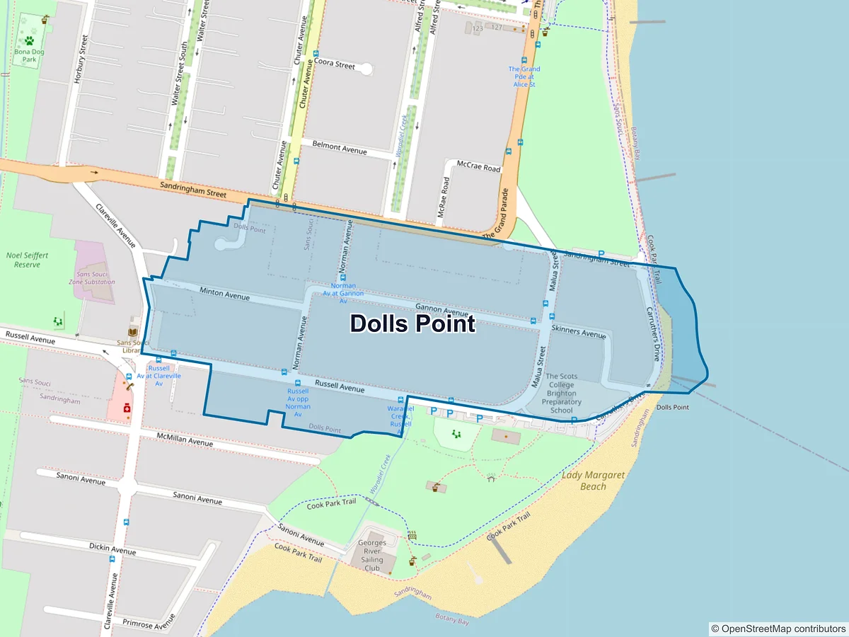 Map of Dolls Point, NSW, Australia