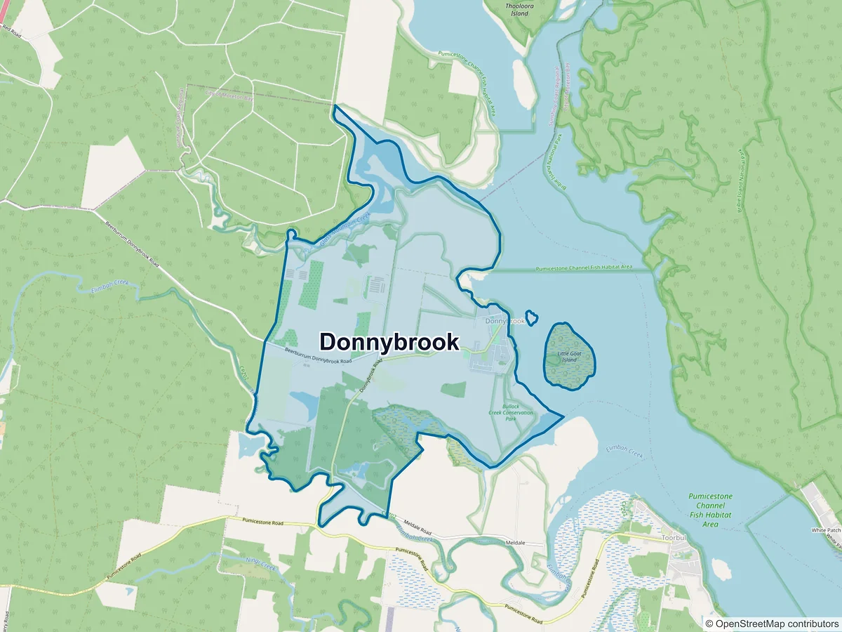 Map of Donnybrook, QLD, Australia