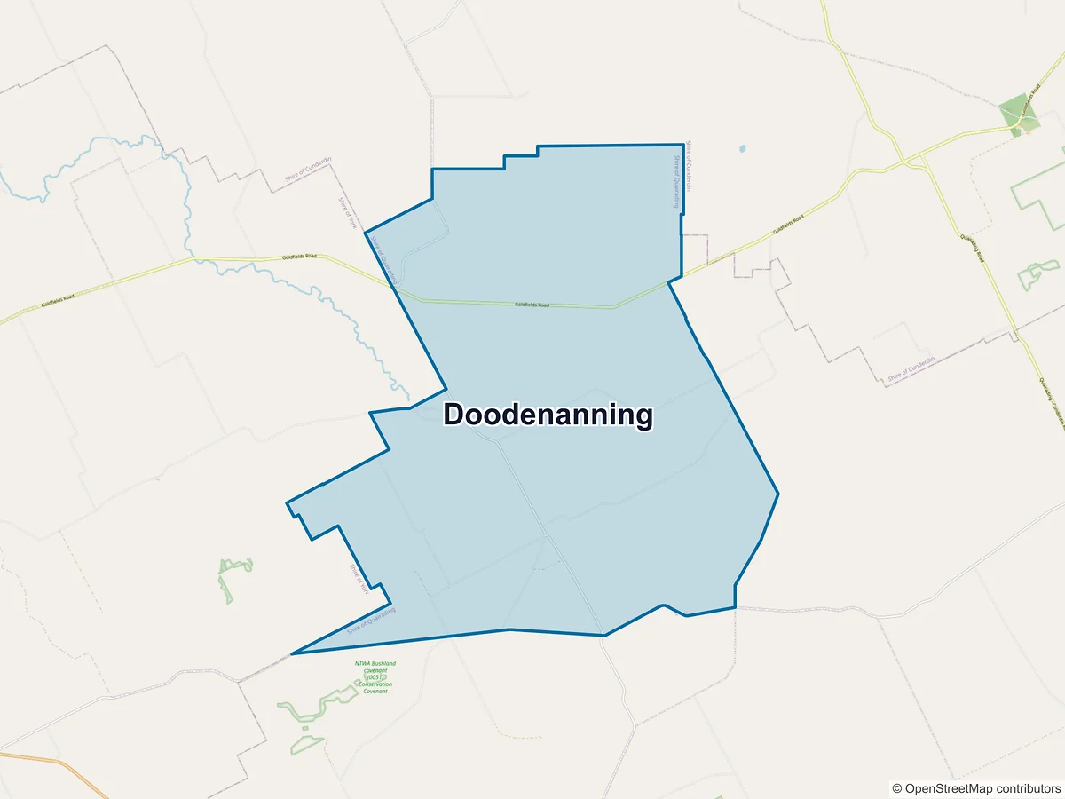 Map of Doodenanning, WA, Australia