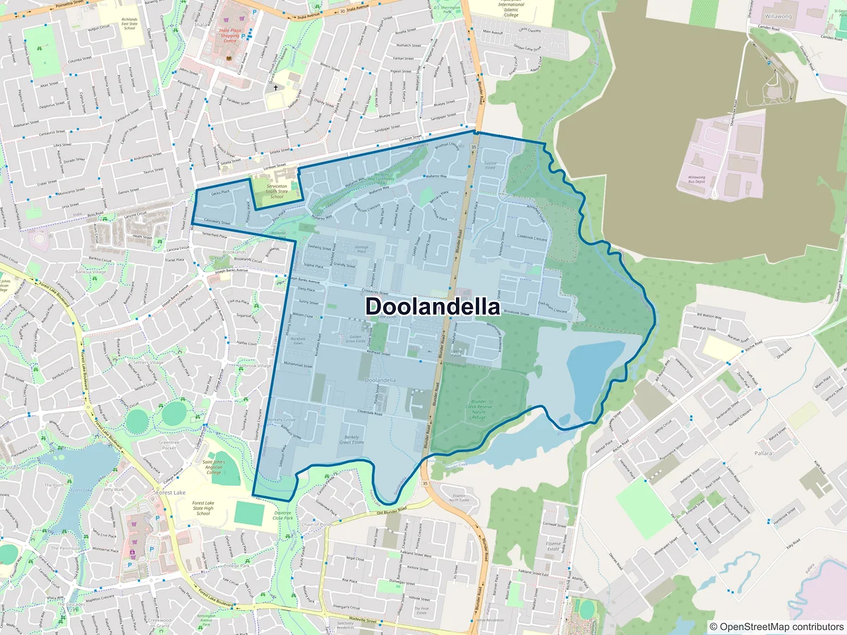 Map of Doolandella, QLD, Australia