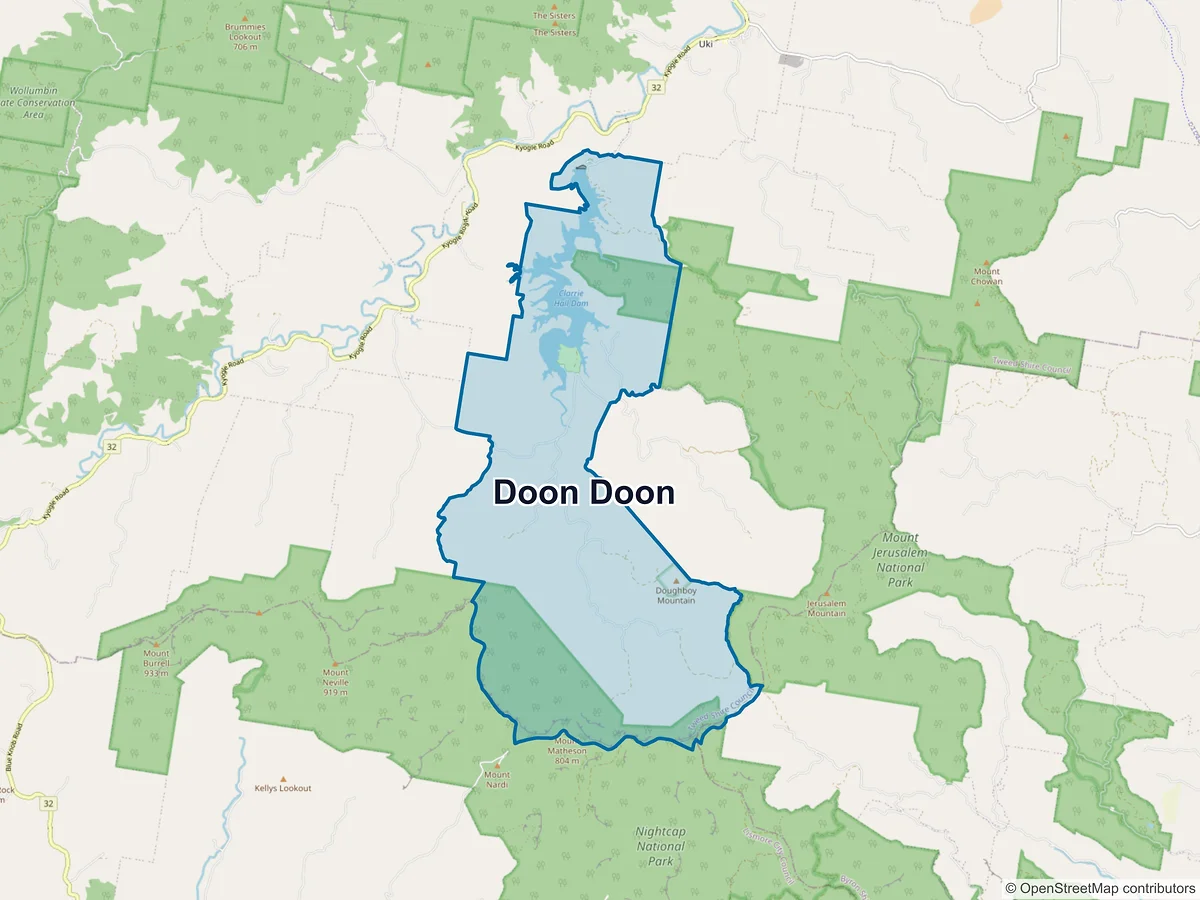 Map of Doon Doon, NSW, Australia