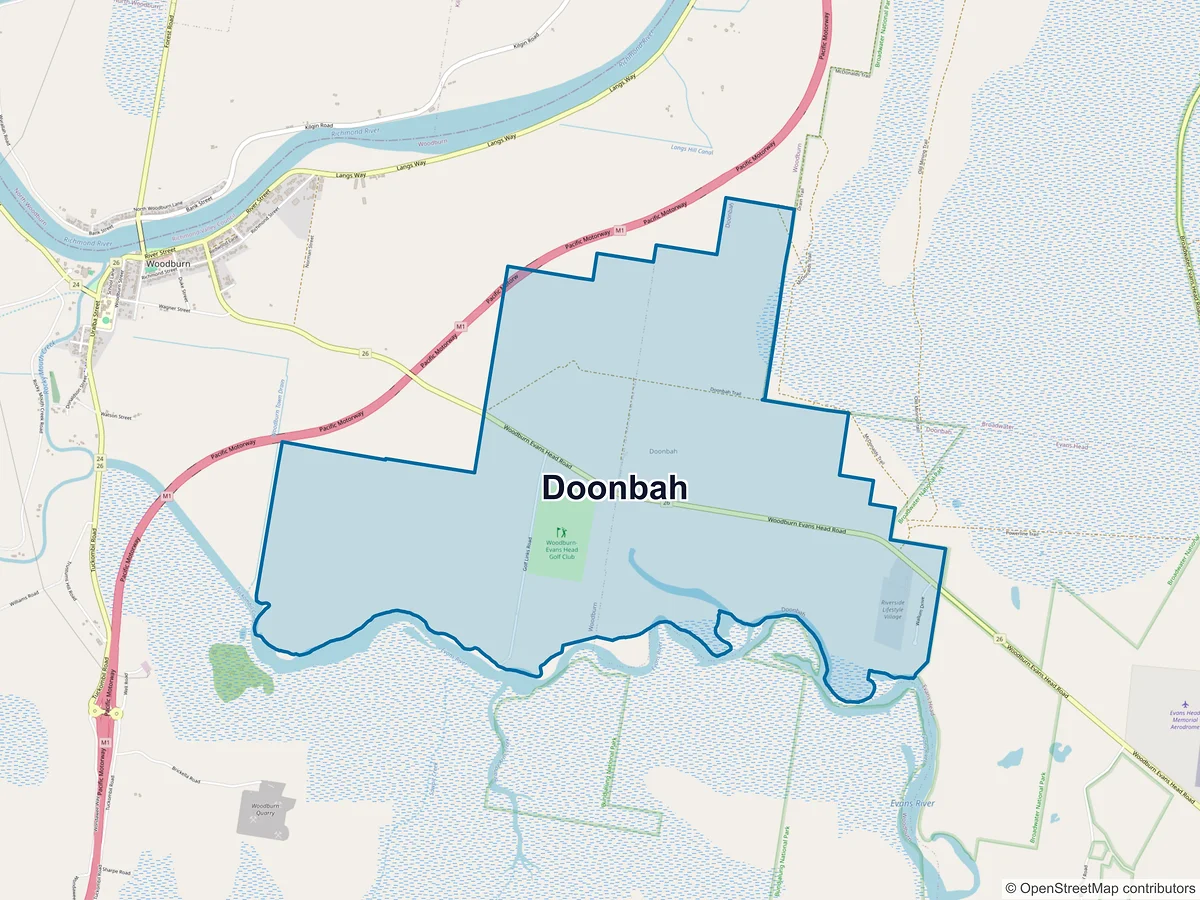Map of Doonbah, NSW, Australia