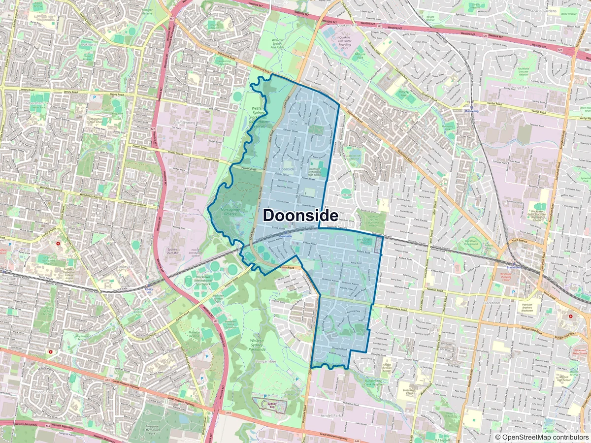 Map of Doonside, NSW, Australia
