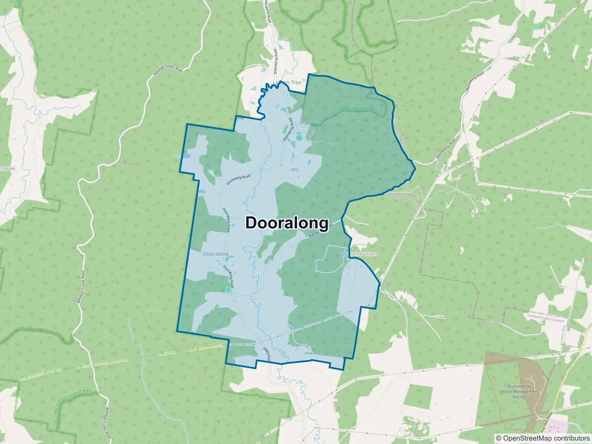 Map of Dooralong, NSW, Australia