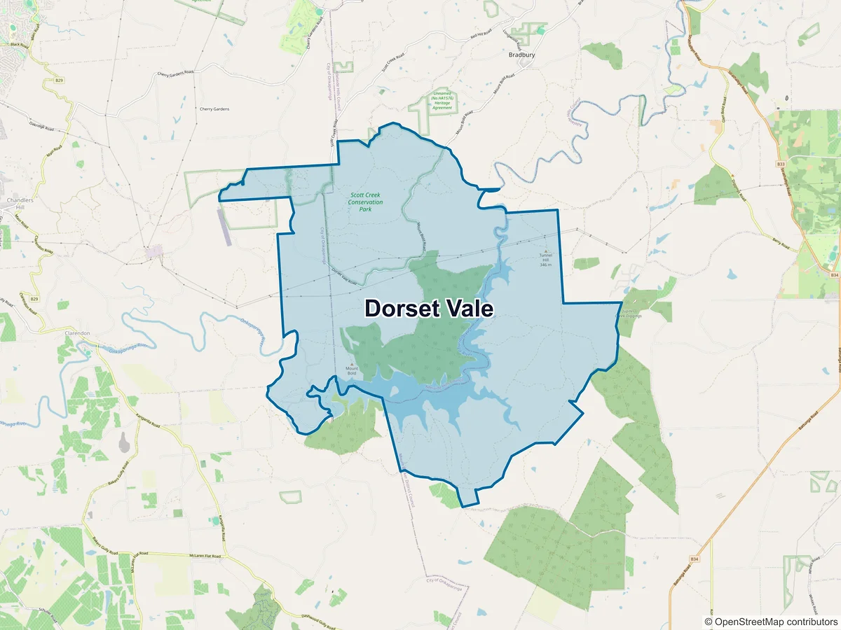 Map of Dorset Vale, SA, Australia