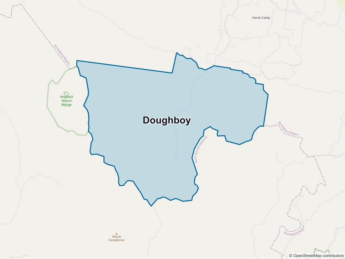 Map of Doughboy, QLD, Australia