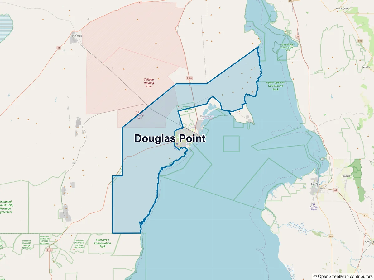 Map of Douglas Point, SA, Australia
