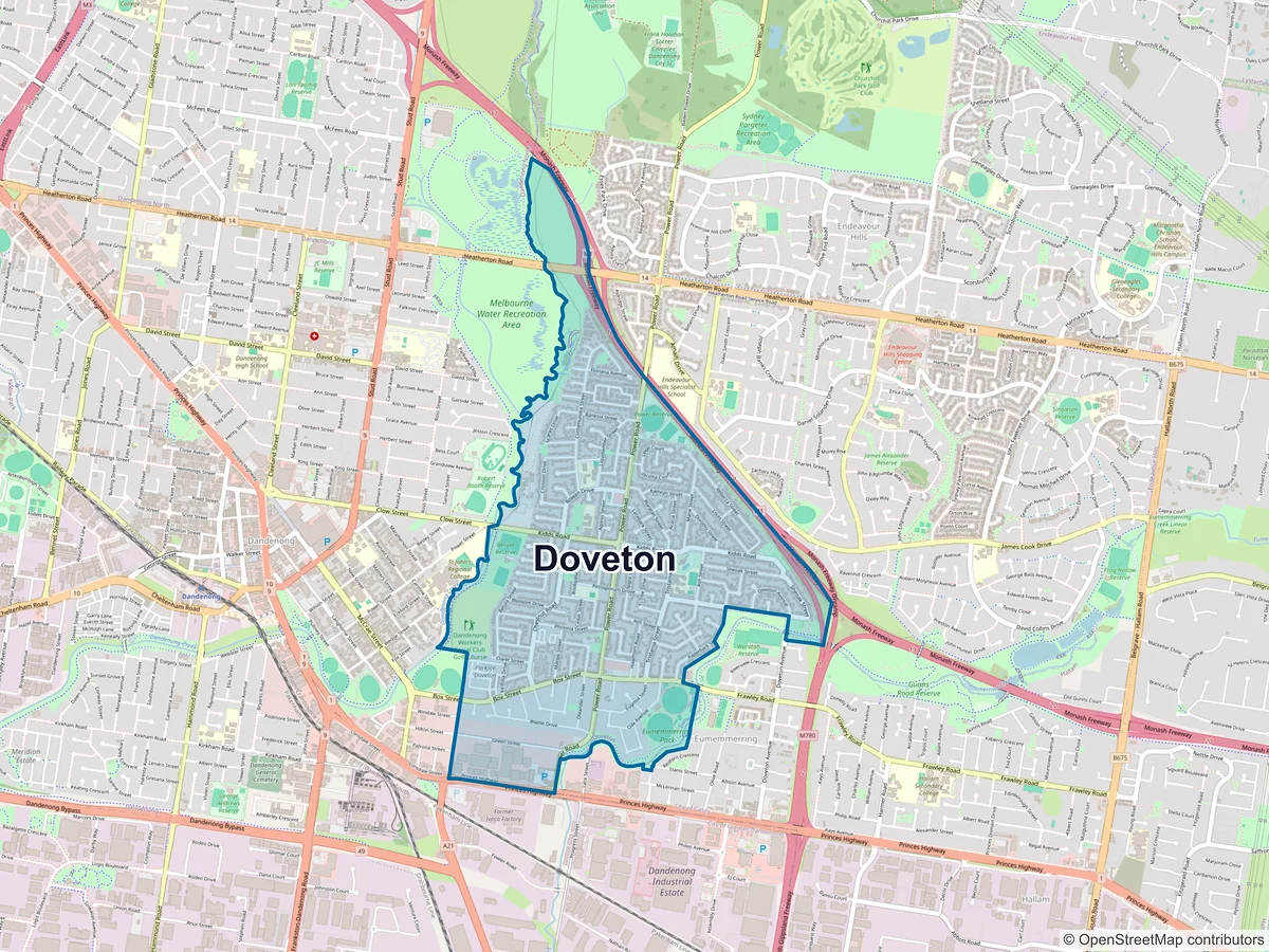 Map of Doveton, VIC, Australia