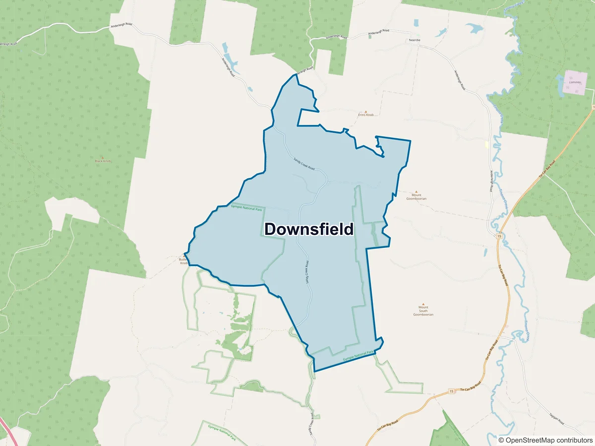 Map of Downsfield, QLD, Australia
