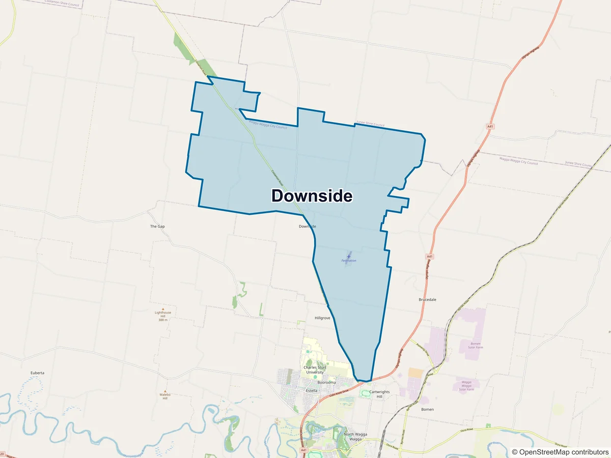 Map of Downside, NSW, Australia