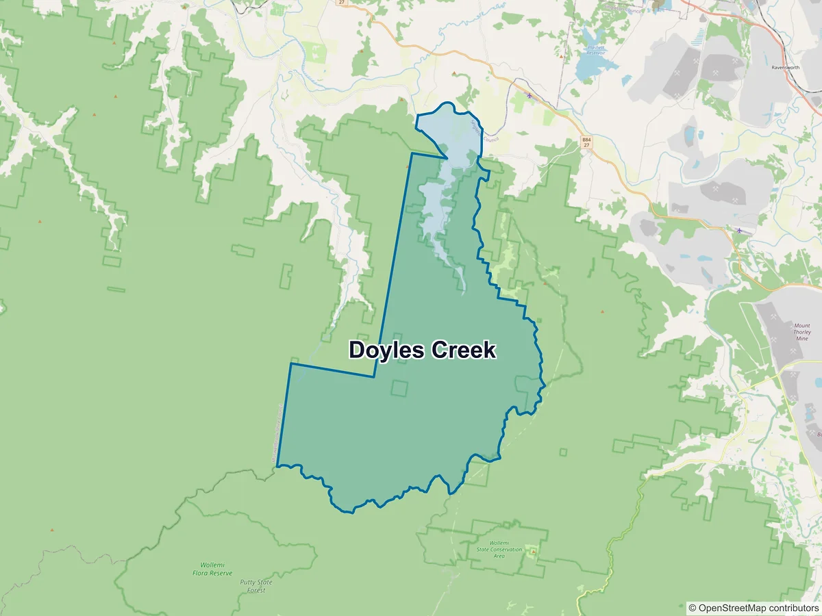 Map of Doyles Creek, NSW, Australia