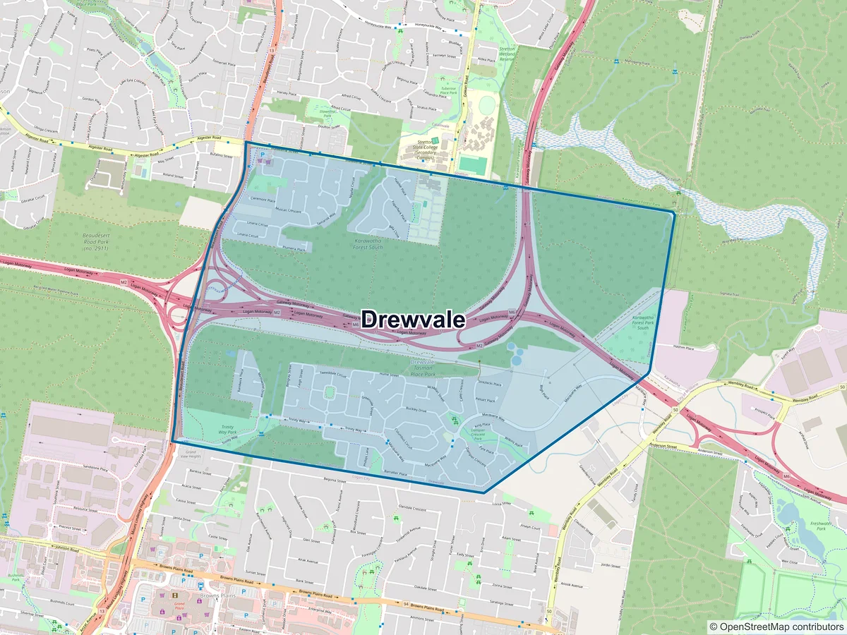 Map of Drewvale, QLD, Australia