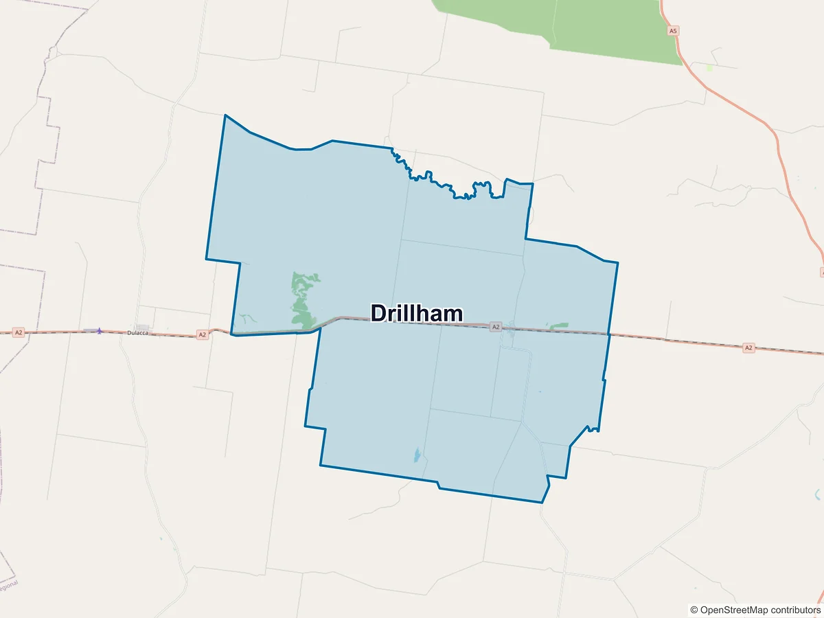 Map of Drillham, QLD, Australia