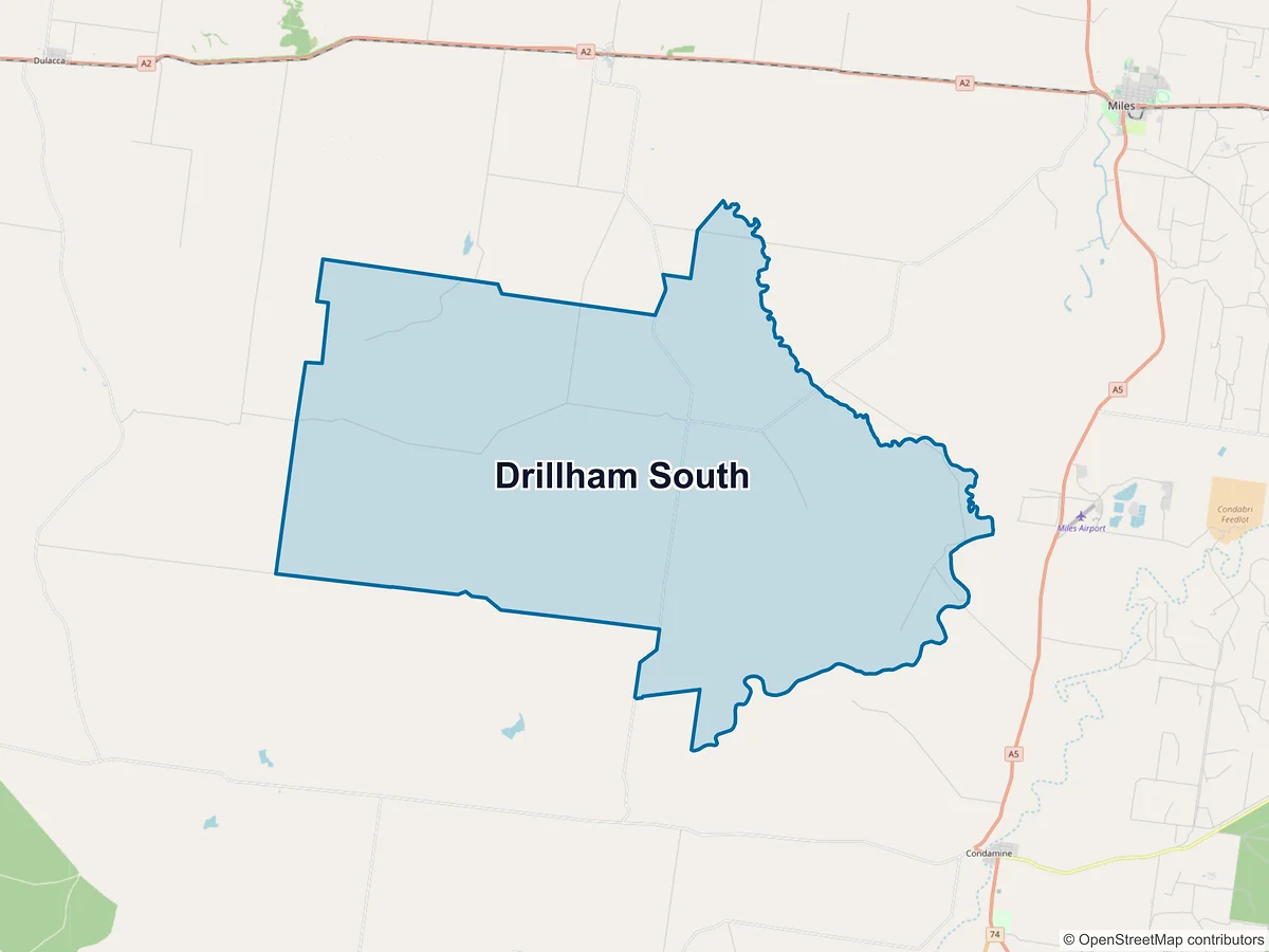 Map of Drillham South, QLD, Australia