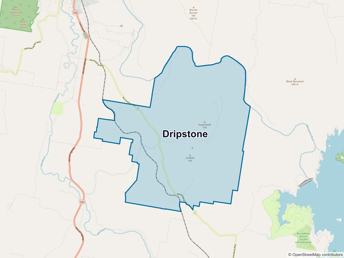 Map of Dripstone, NSW, Australia