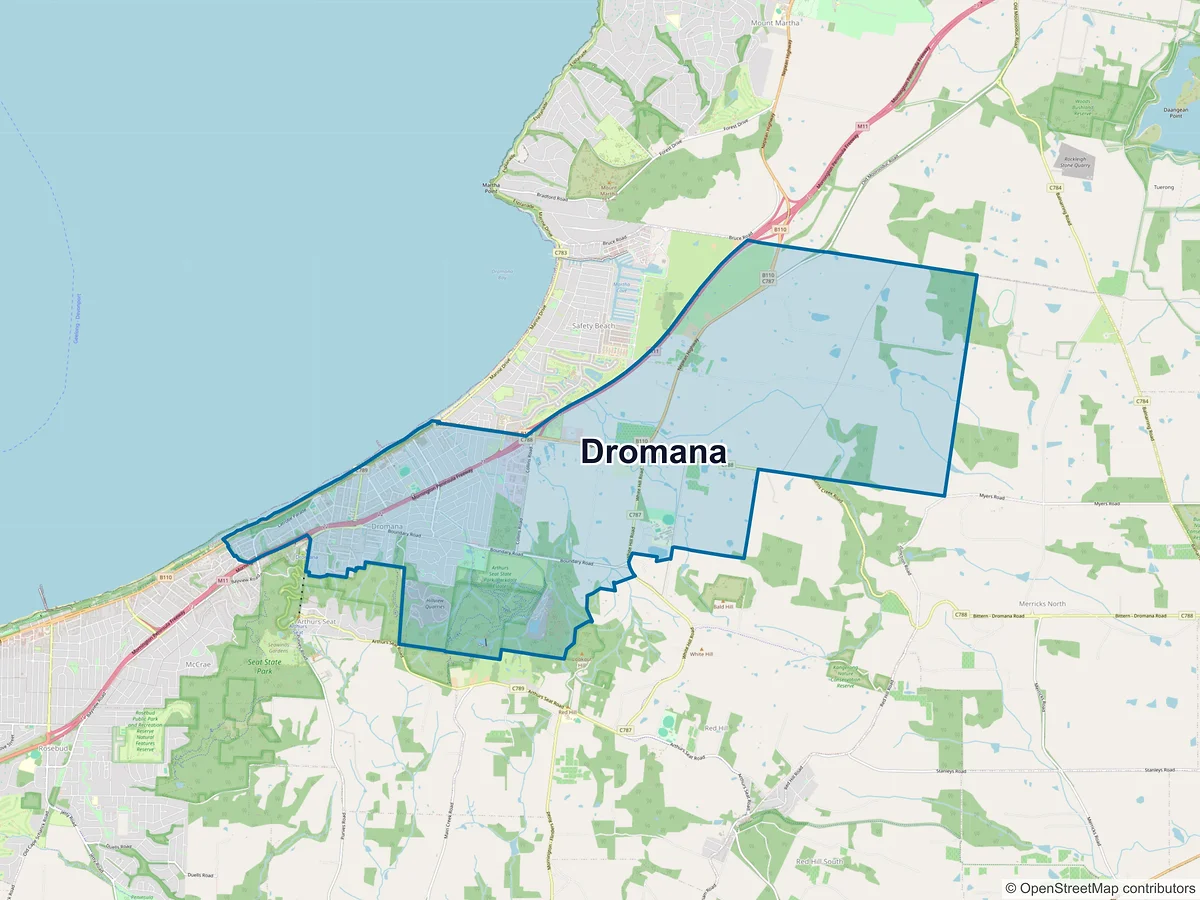 Map of Dromana, VIC, Australia