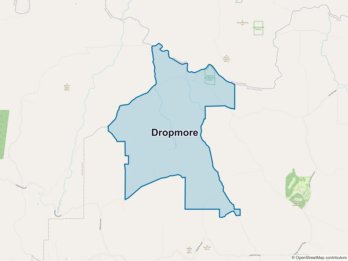 Map of Dropmore, VIC, Australia