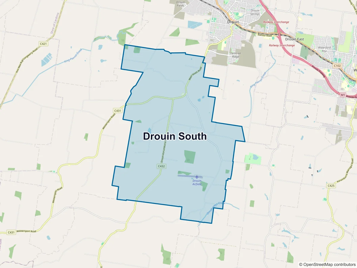 Map of Drouin South, VIC, Australia