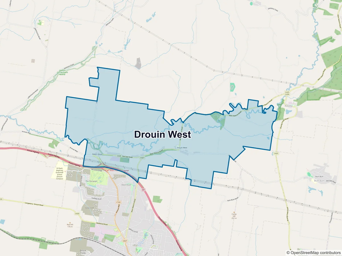 Map of Drouin West, VIC, Australia