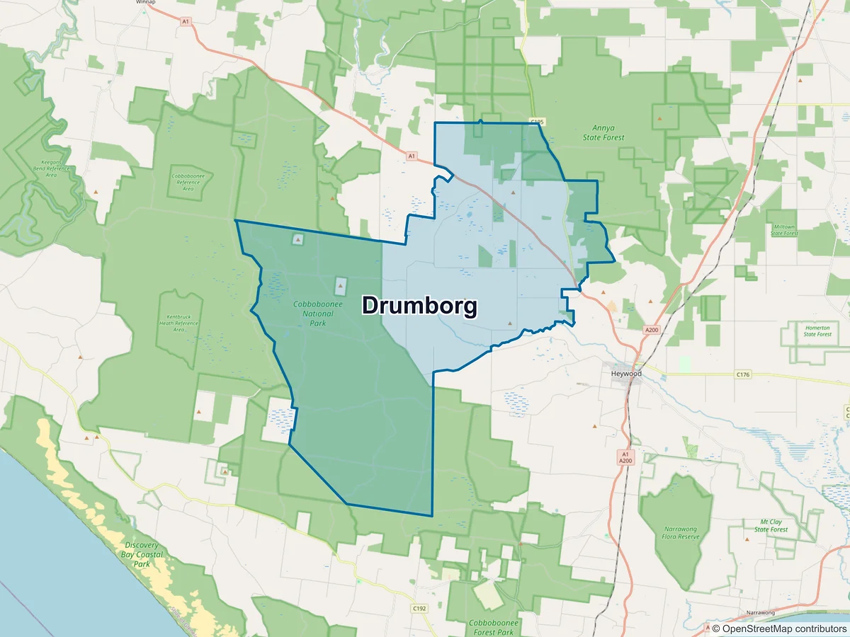 Map of Drumborg, VIC, Australia