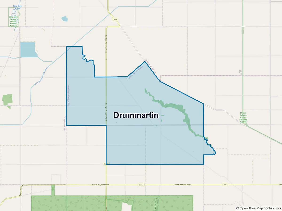Map of Drummartin, VIC, Australia