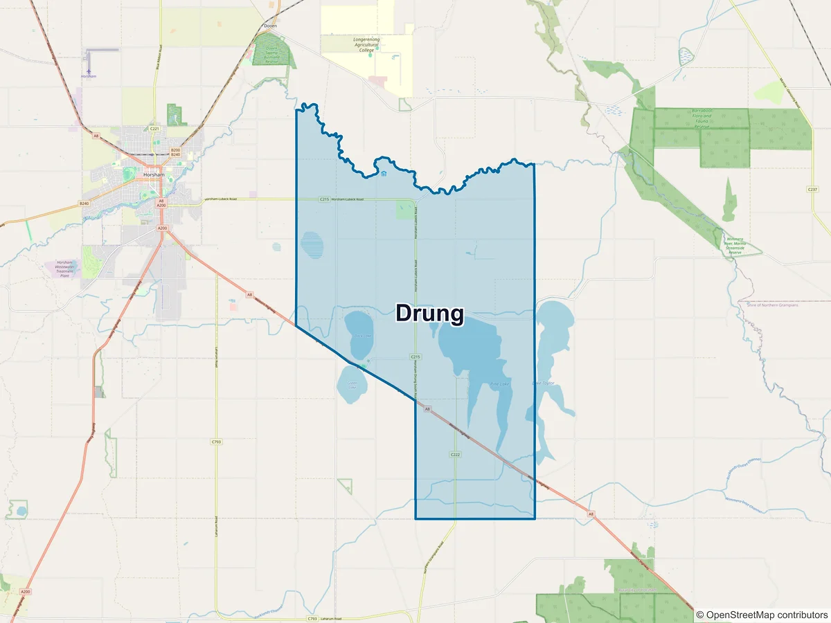 Map of Drung, VIC, Australia