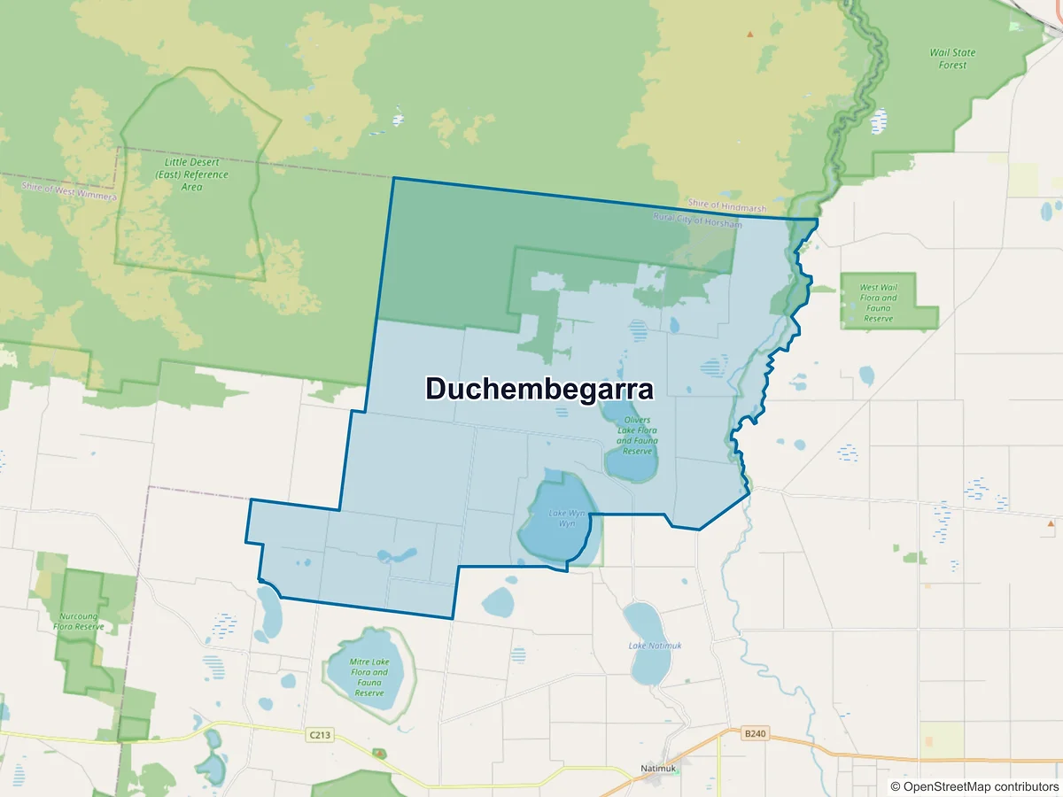 Map of Duchembegarra, VIC, Australia