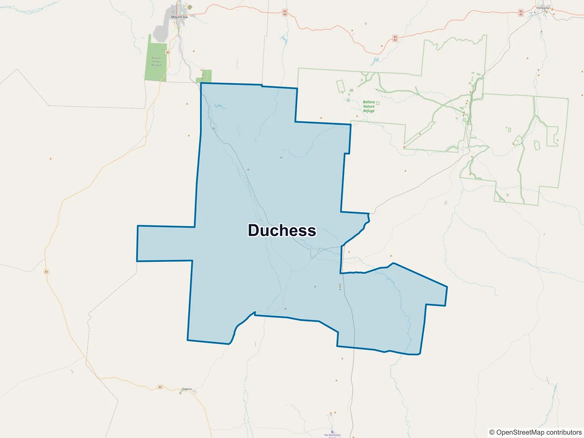 Map of Duchess, QLD, Australia