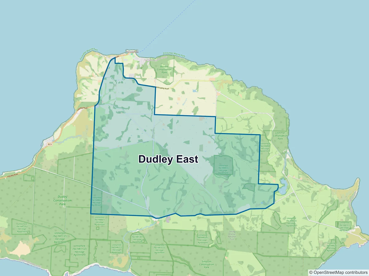 Map of Dudley East, SA, Australia