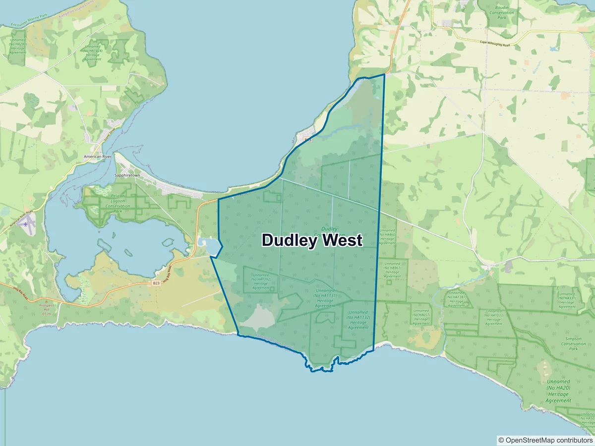 Map of Dudley West, SA, Australia