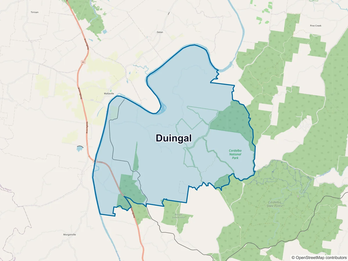 Map of Duingal, QLD, Australia