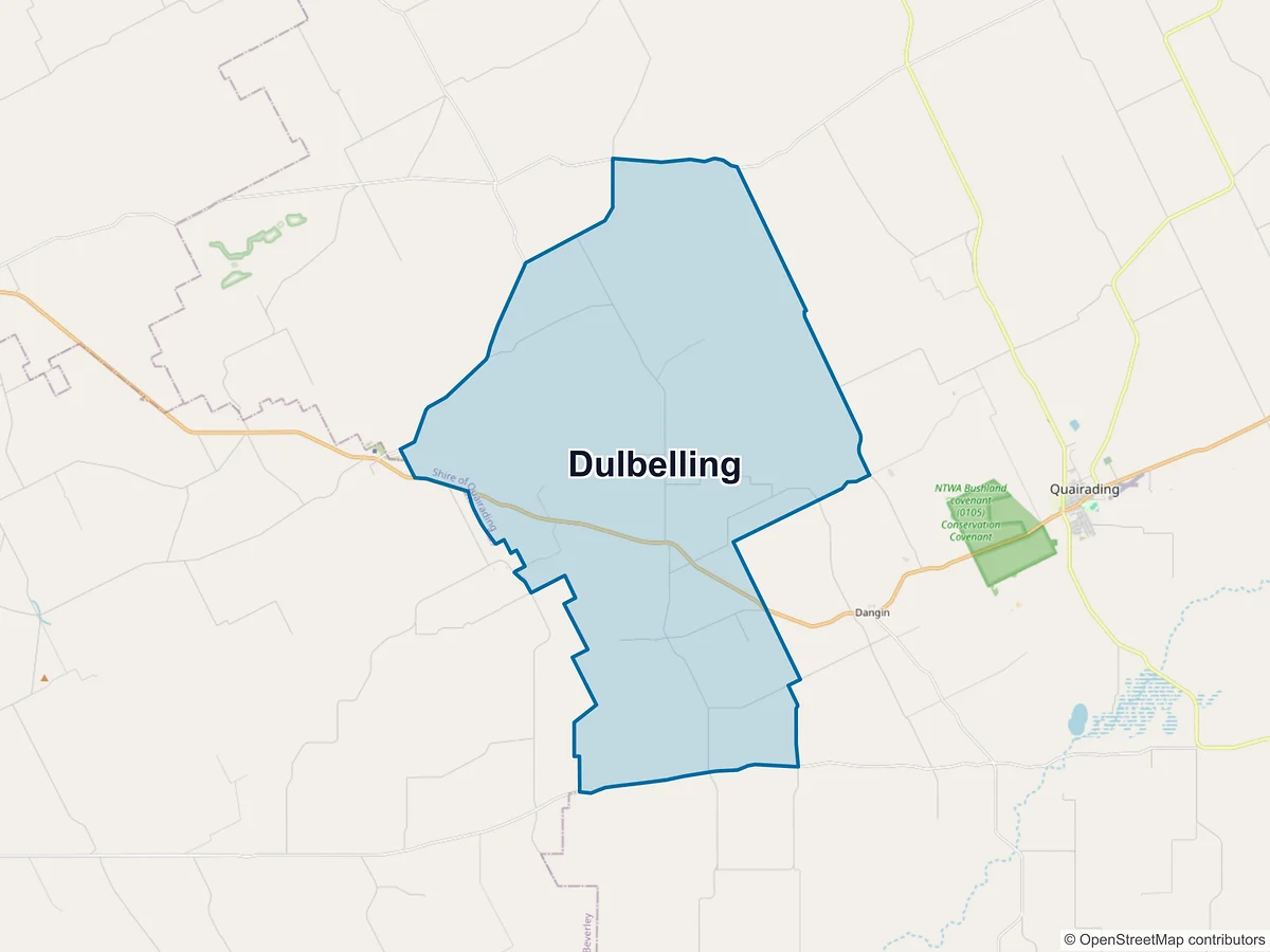 Map of Dulbelling, WA, Australia