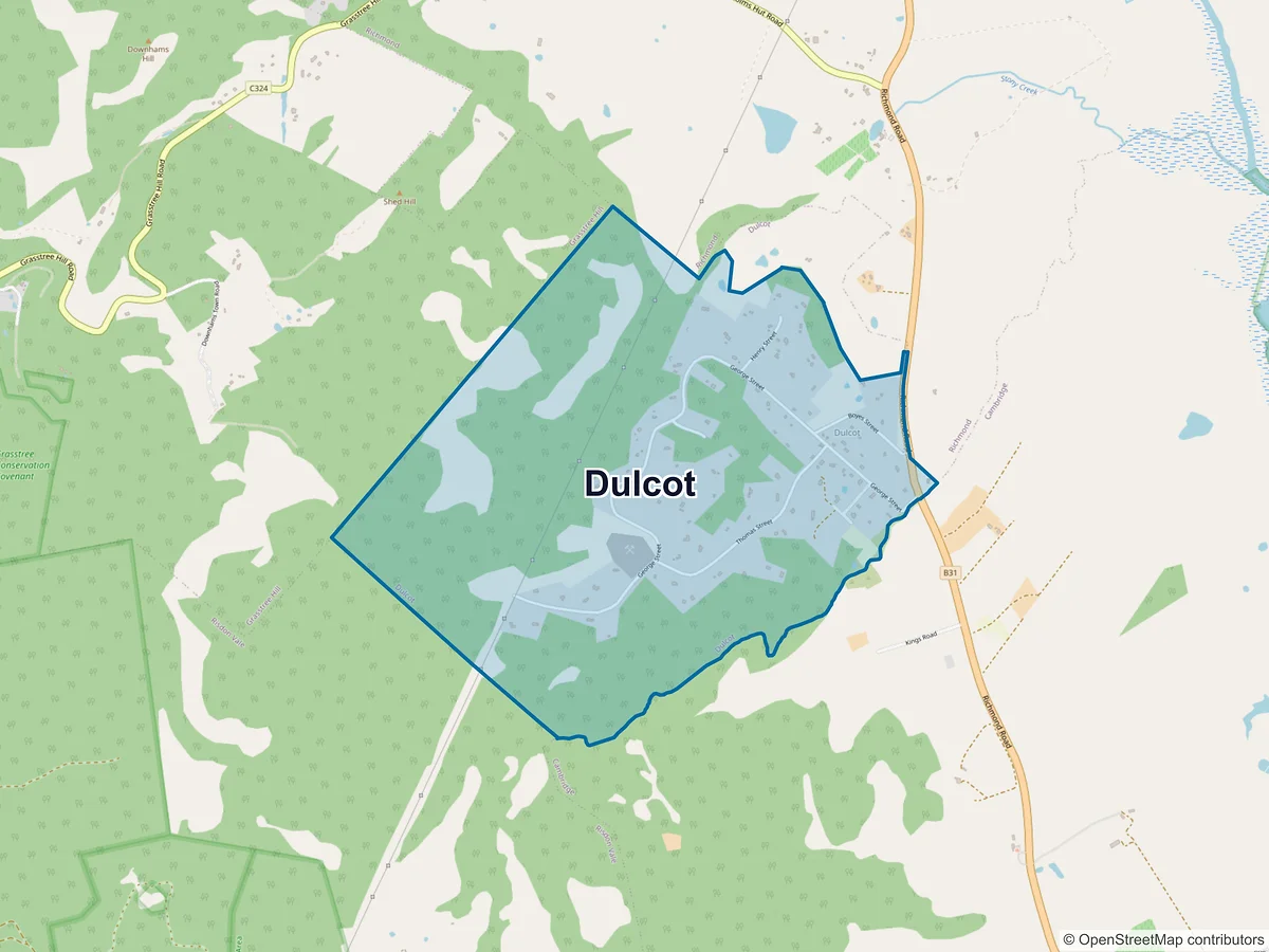 Map of Dulcot, TAS, Australia