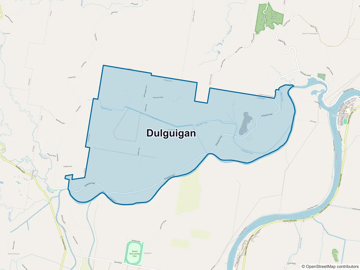 Map of Dulguigan, NSW, Australia