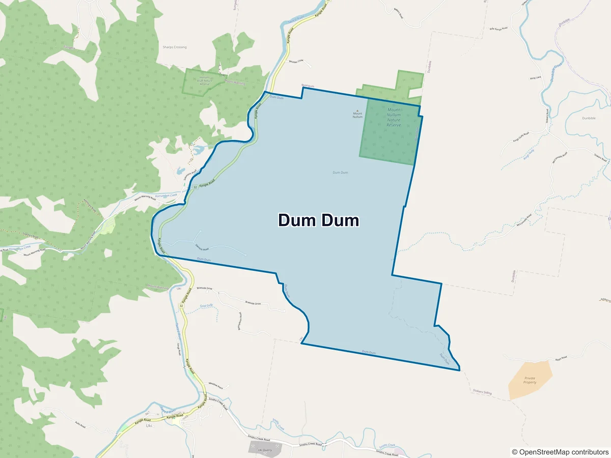 Map of Dum Dum, NSW, Australia