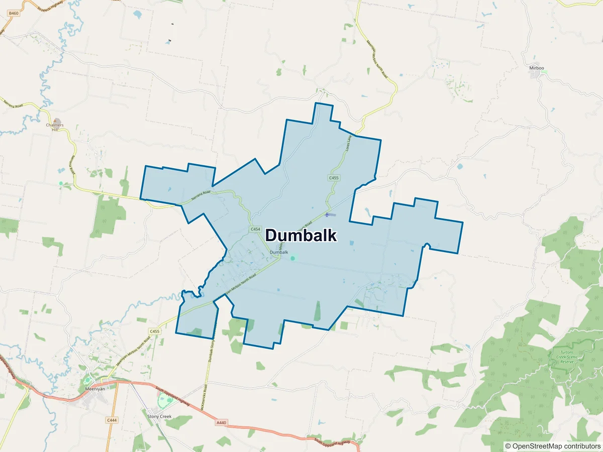 Map of Dumbalk, VIC, Australia