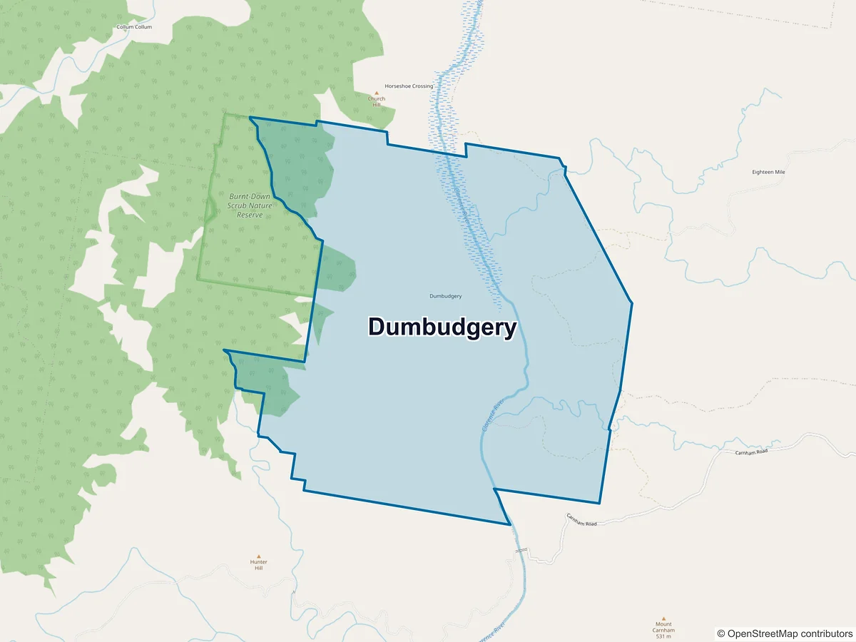 Map of Dumbudgery, NSW, Australia
