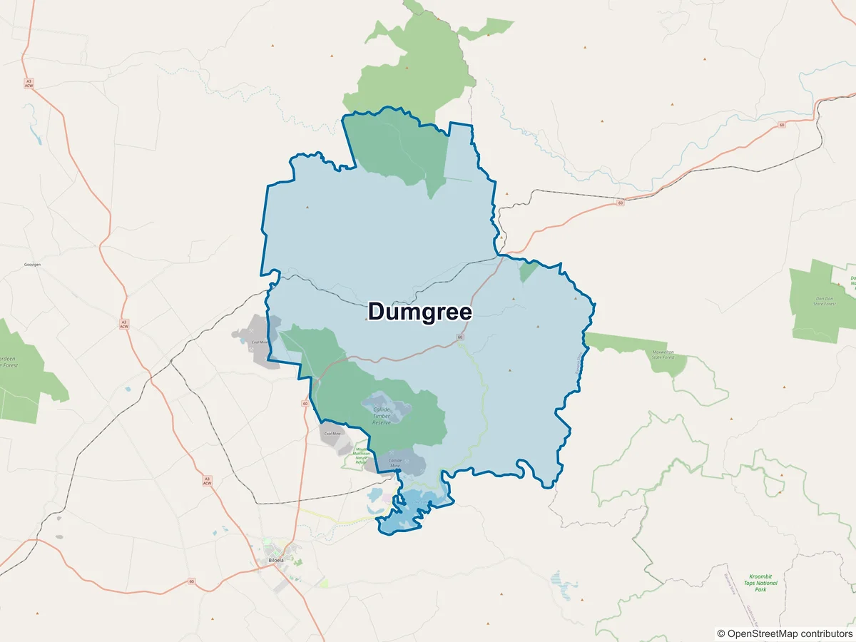 Map of Dumgree, QLD, Australia