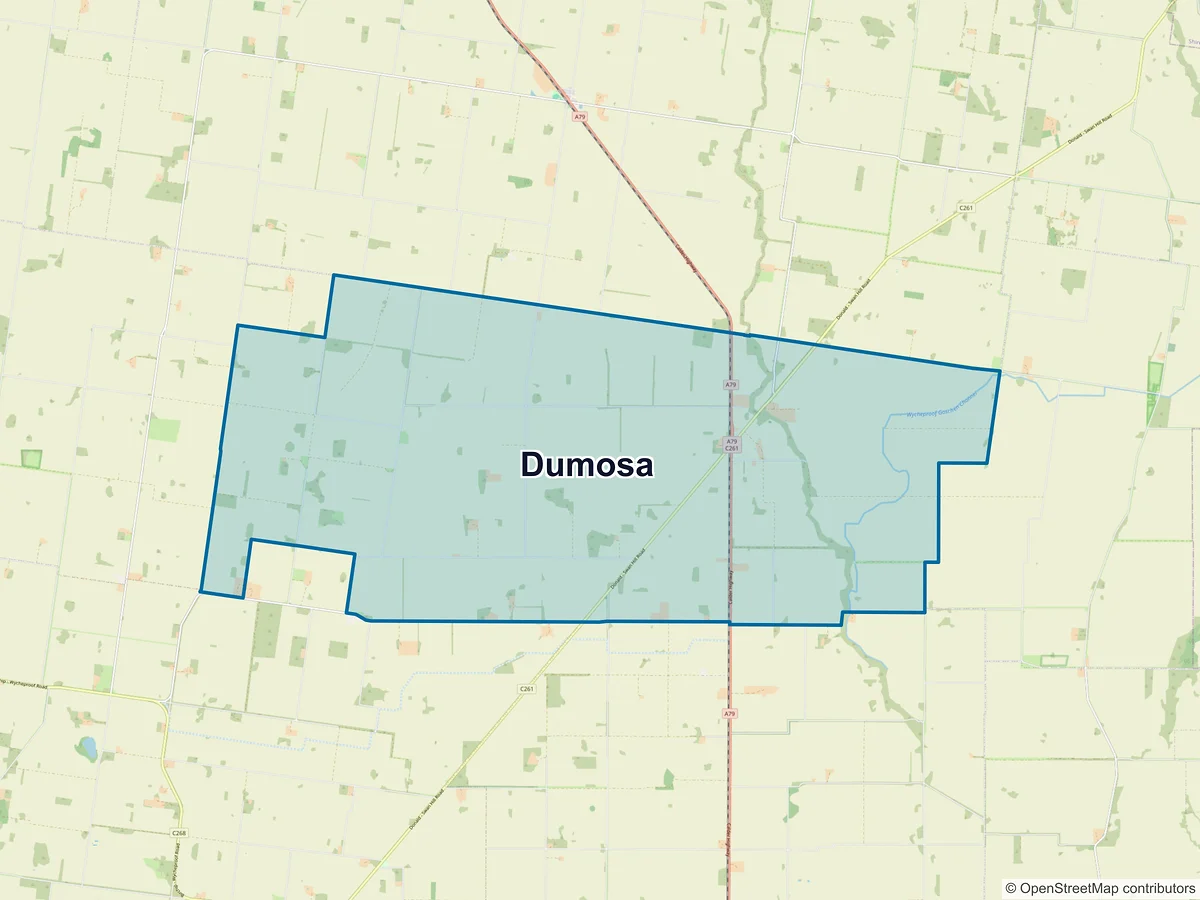 Map of Dumosa, VIC, Australia