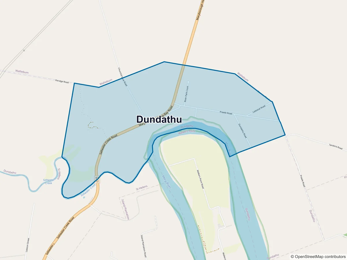 Map of Dundathu, QLD, Australia
